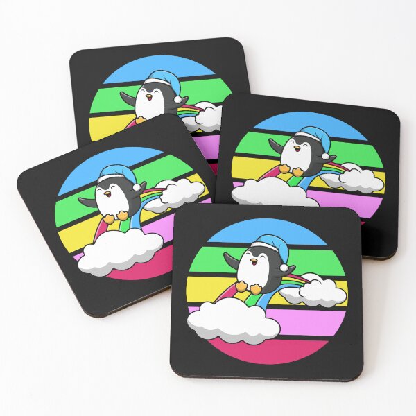 Item preview, Little penguin slides on rainbow designed and sold by Rev-Style.