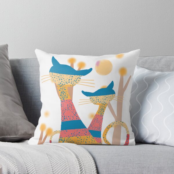 Item preview, Whimsical Abstract Cats Looking out to the Sunset designed and sold by LisWilliams.