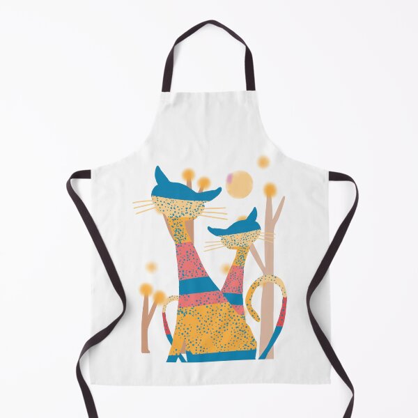 Item preview, Whimsical Abstract Cats Looking out to the Sunset designed and sold by LisWilliams.