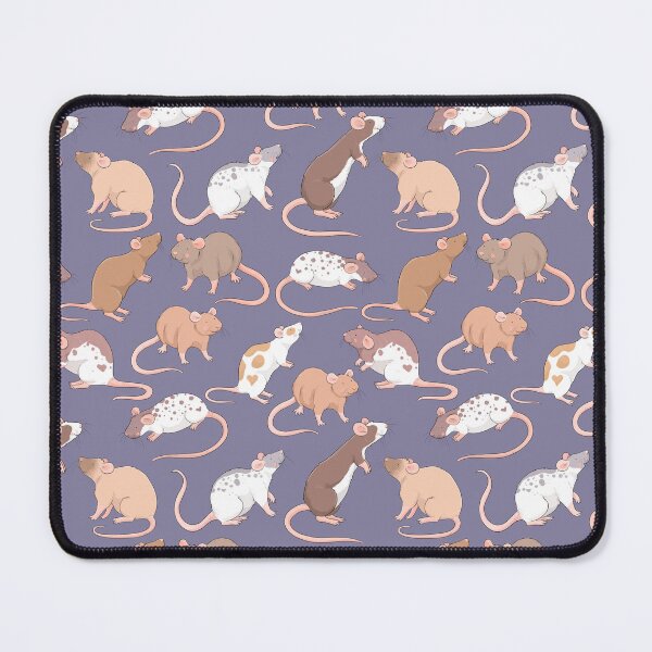 Item preview, Cute rattie rats against a slate grey background by Whimsicolourart designed and sold by Whimsicolourart.