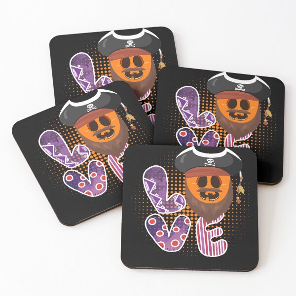 Artikelvorschau, Niedlicher Kürbispirat mit reizendem Ausdruck "Liebe" Halloween entworfen und verkauft von Mac Store.