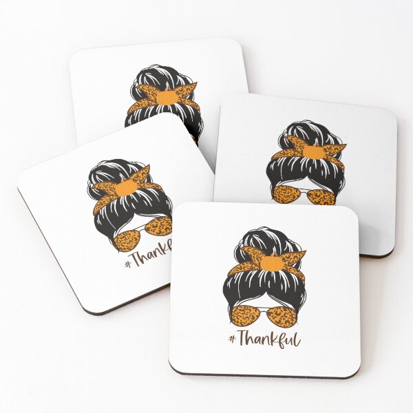 Item preview, Funny Messy Bun One Thankful Mama Fall Autumn Thanksgiving designed and sold by BELASKRI STORE.