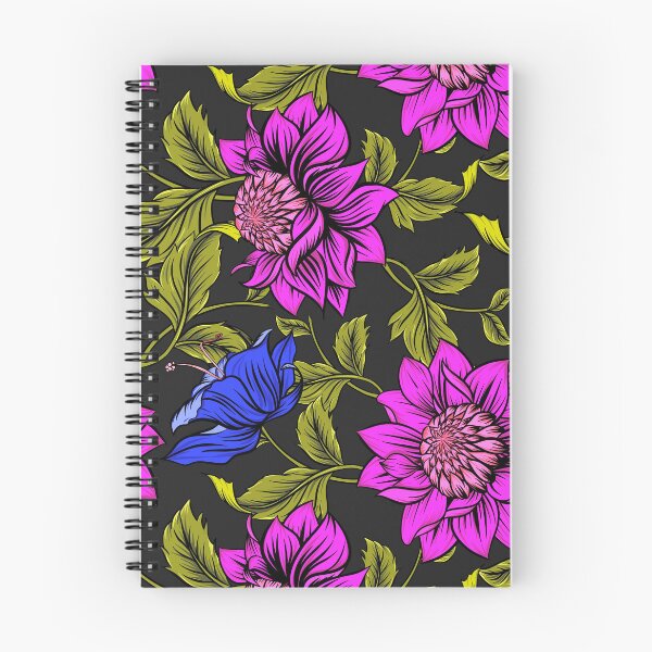Item preview, Tropical Hibiscus Flowers Floral Botanical Leaves Pink Blue designed and sold by StudioAkubi.