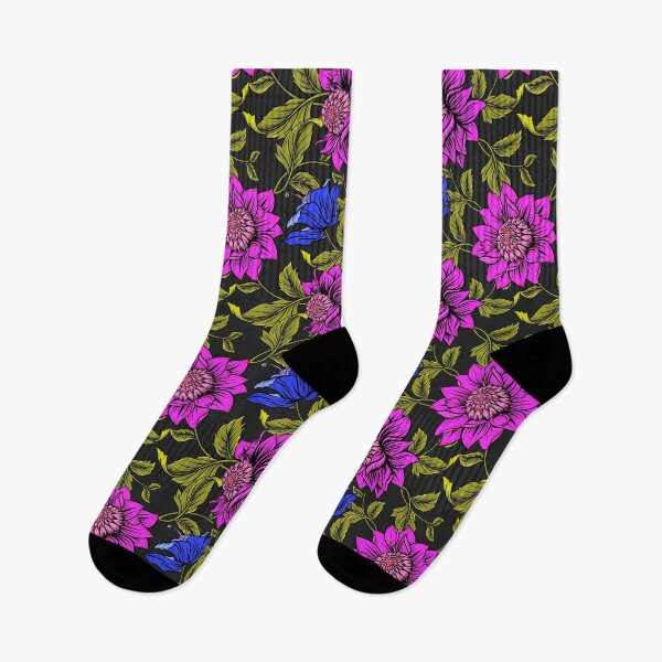 Item preview, Tropical Hibiscus Flowers Floral Botanical Leaves Pink Blue designed and sold by StudioAkubi.