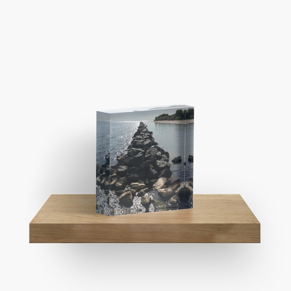 Water and rocks Acrylic Block