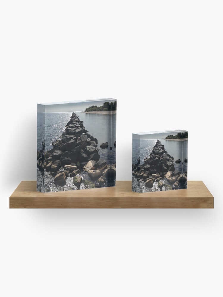 Alternate view of Water and rocks Acrylic Block