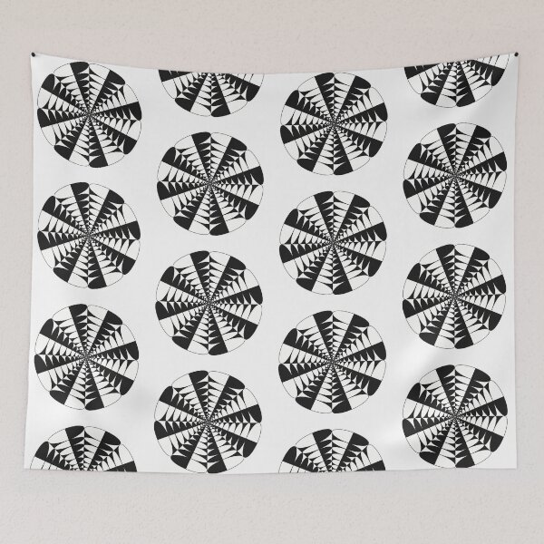 Item preview, Circle Pops Mandala - Intricate Black and White Digital Illustration, Vibrant and Eye-catching Design, Perfect gift idea for printing on shirts, wall art, home decor, stationary, phone cases and more. designed and sold by cherdoodles.