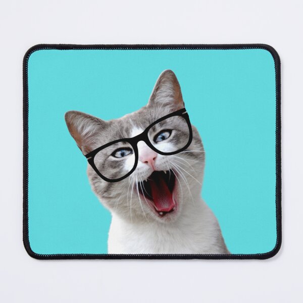 Item preview, Funny cute cat with black glasses designed and sold by Cloofur.
