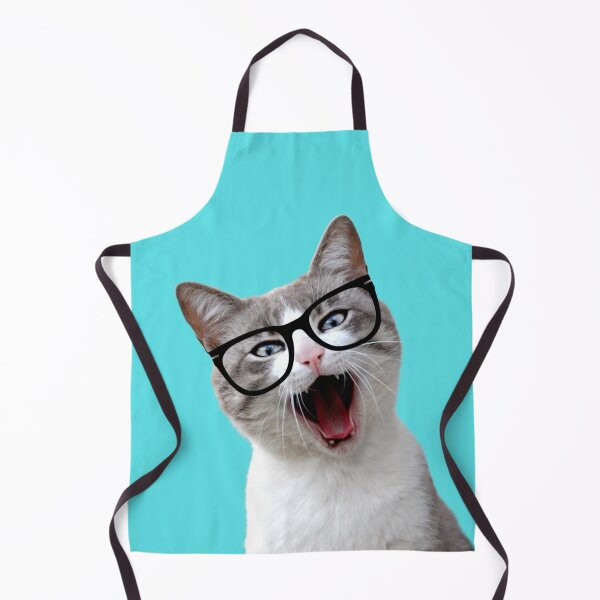 Item preview, Funny cute cat with black glasses designed and sold by Cloofur.