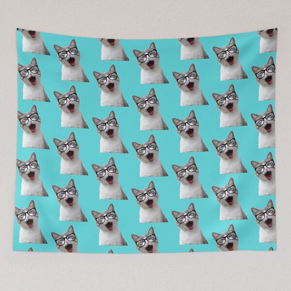 Item preview, Funny cute cat with black  glasses designed and sold by Cloofur.