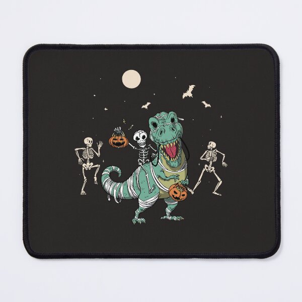 Item preview, T-rex With Dancing Skeletons And Pumpkins Halloween designed and sold by MrEddie10.
