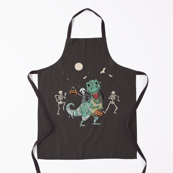 Item preview, T-rex With Dancing Skeletons And Pumpkins Halloween designed and sold by MrEddie10.