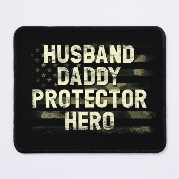 Item preview, Husband Daddy Protector Hero Gift Fathers Day USA Flag Tee designed and sold by Simeon	 Dorelus.