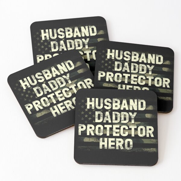 Item preview, Husband Daddy Protector Hero Gift Fathers Day USA Flag Tee designed and sold by Simeon	 Dorelus.
