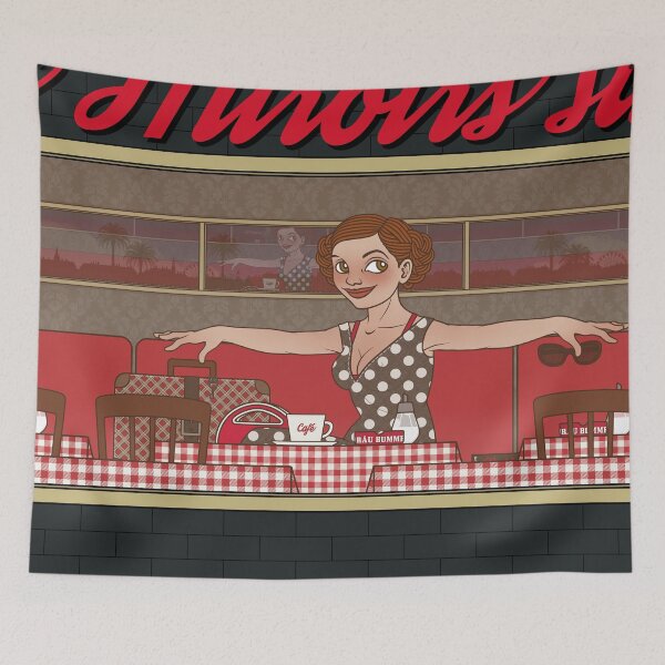 Item preview, Lola traveling in the bistro in Nice designed and sold by Iris Luckhaus.
