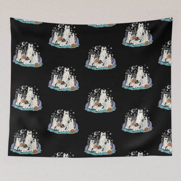 Item preview, Black Cats in Ghost Costume - Cute Women and Men Halloween designed and sold by bylox.