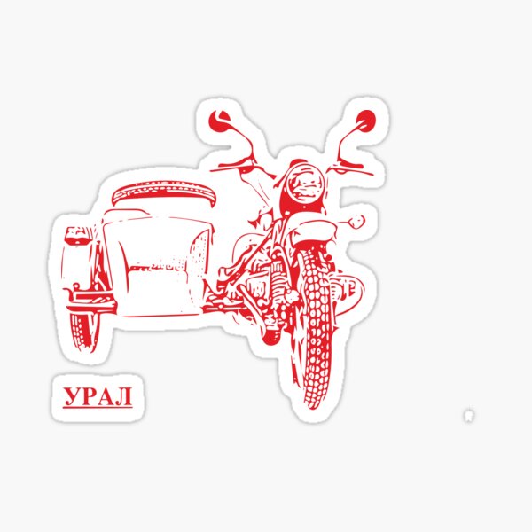 Russian Ural sidecar motorcycle Sticker