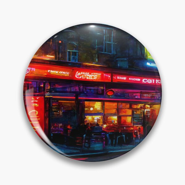 Item preview, London City Street View At Night In Neonlight / London, England designed and sold by Unwind-Art-Work.