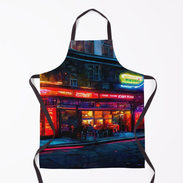 Item preview, London City Street View At Night In Neonlight / London, England designed and sold by Unwind-Art-Work.