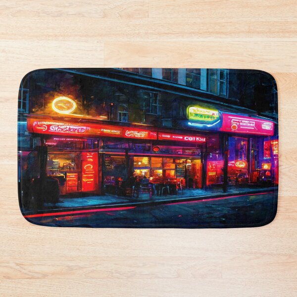 Item preview, London City Street View At Night In Neonlight / London, England designed and sold by Unwind-Art-Work.