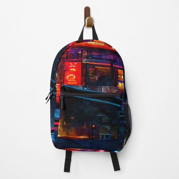 Item preview, London City Street View At Night In Neonlight / London, England designed and sold by Unwind-Art-Work.