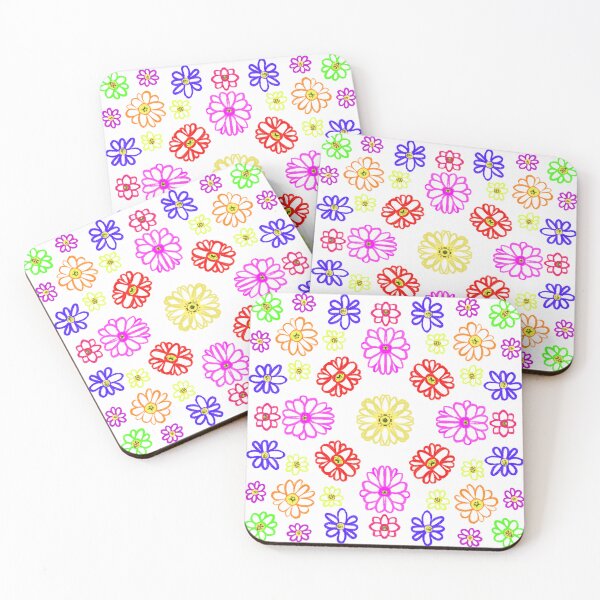 Item preview, Multicolored flowers pattern digital art designed and sold by altairaleon.