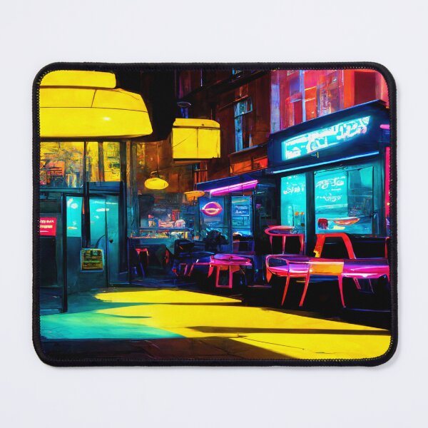 Item preview, London City Street View At Night In Neonlight / London, England designed and sold by Unwind-Art-Work.