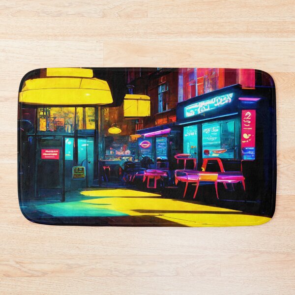 Item preview, London City Street View At Night In Neonlight / London, England designed and sold by Unwind-Art-Work.