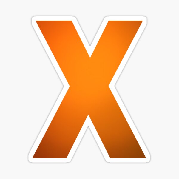 Letter x Stickers - Free education Stickers