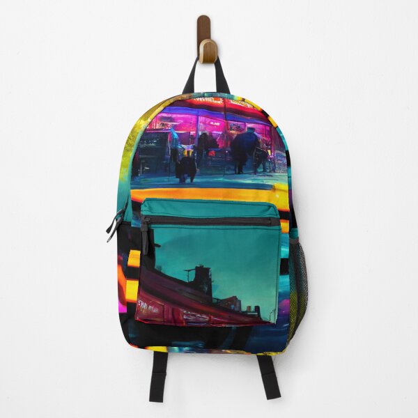 Item preview, London City Street View At Night In Neonlight / London, England designed and sold by Unwind-Art-Work.