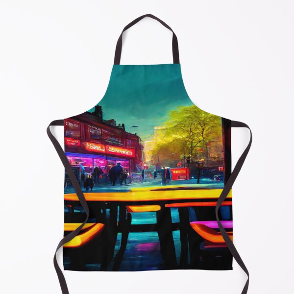 Item preview, London City Street View At Night In Neonlight / London, England designed and sold by Unwind-Art-Work.