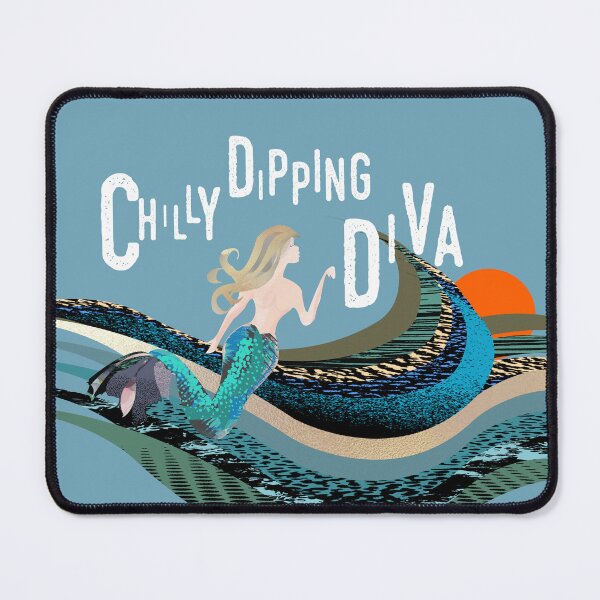 Item preview, Born to swim mermaid for wild swimming cold open water swimmers.  Caroline Laursen original designed and sold by Caroline Laursen.
