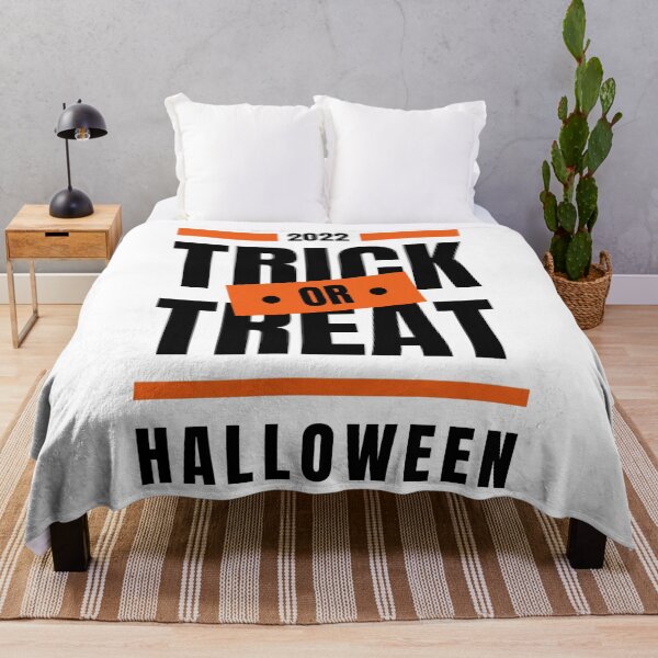Item preview, 2022 Trick or Treat Halloween Light BG - Text Word Phrase Quote Design designed and sold by BK-Fishing.