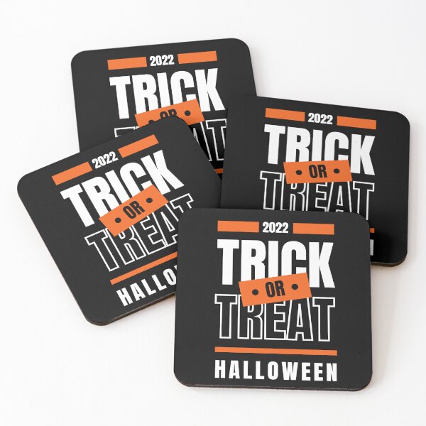 Item preview, 2022 Trick or Treat Halloween Dark BG - Text Word Phrase Quote Design designed and sold by BK-Fishing.