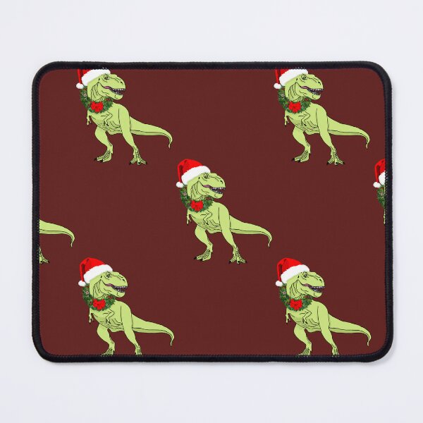 Item preview, T-Rex Santa on a deep red background designed and sold by Quick Brown Fox Canada.