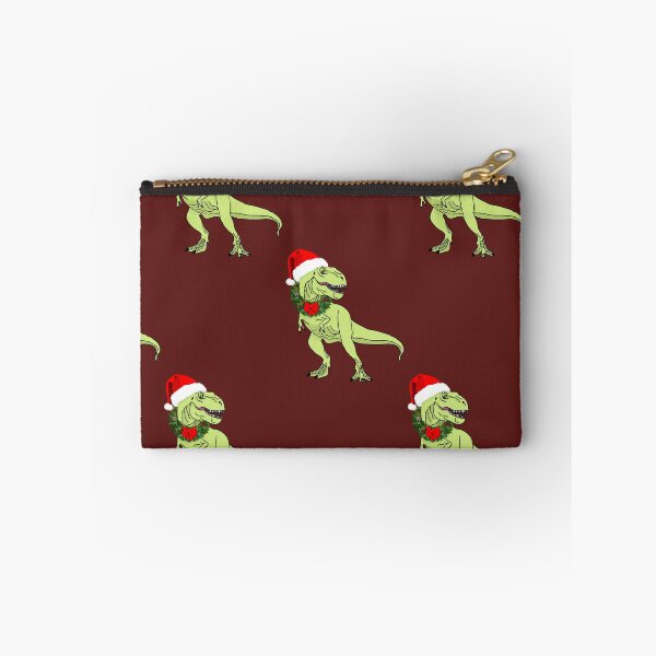 Item preview, T-Rex Santa on a deep red background designed and sold by Quick Brown Fox Canada.