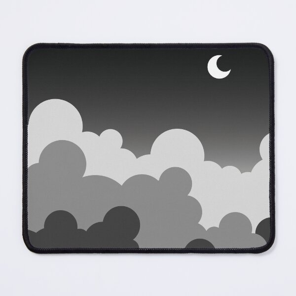 Item preview, Black Sky with Moon and Clouds designed and sold by Urla-Designs.