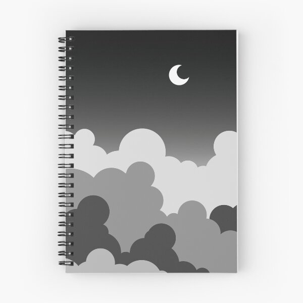 Item preview, Black Sky with Moon and Clouds designed and sold by Urla-Designs.