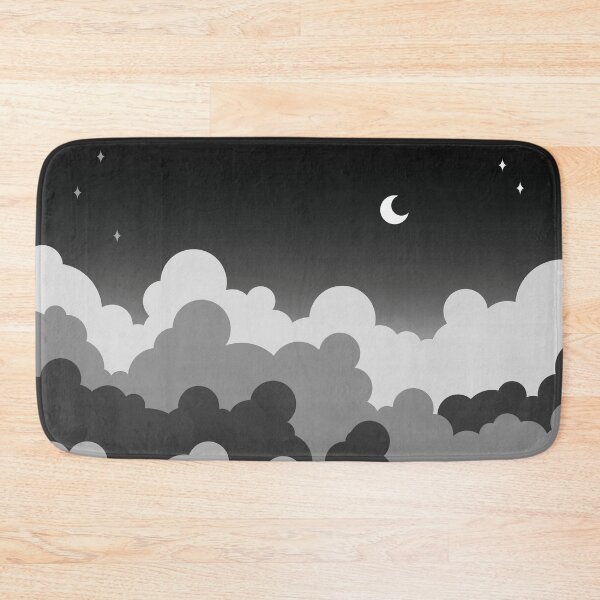 Item preview, Black Sky with Moon and Clouds designed and sold by Urla-Designs.