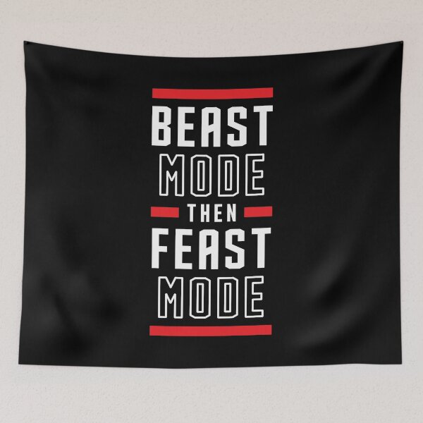 Item preview, Beast Mode Then Feast Mode designed and sold by Brogress Project.
