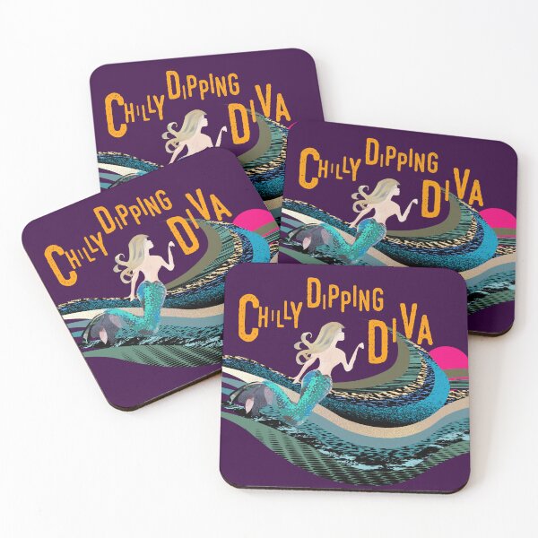 Item preview, Born to swim mermaid for wild swimming cold open water swimmers.  Caroline Laursen original designed and sold by Caroline Laursen.
