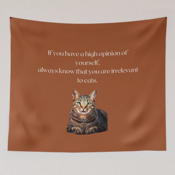 Item preview, Cheeky cat saying dedicated to humans. designed and sold by sarantis.