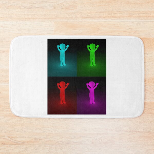 Item preview, Multi-colored Neon figures of a Happy Man designed and sold by Dven-Clothes.