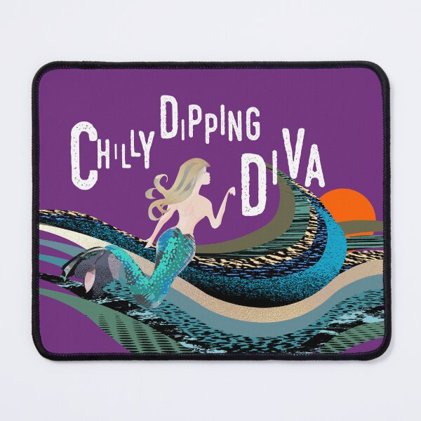 Item preview, Born to swim mermaid for wild swimming cold open water swimmers.  Caroline Laursen original designed and sold by Caroline Laursen.