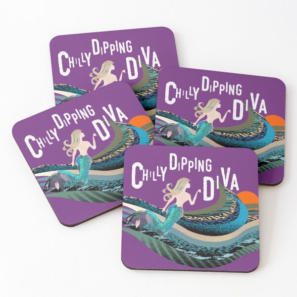 Item preview, Born to swim mermaid for wild swimming cold open water swimmers.  Caroline Laursen original designed and sold by Caroline Laursen.