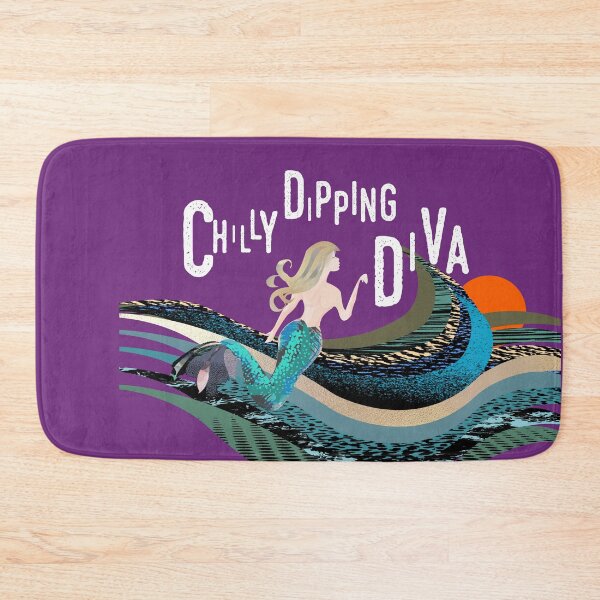 Item preview, Born to swim mermaid for wild swimming cold open water swimmers.  Caroline Laursen original designed and sold by Caroline Laursen.