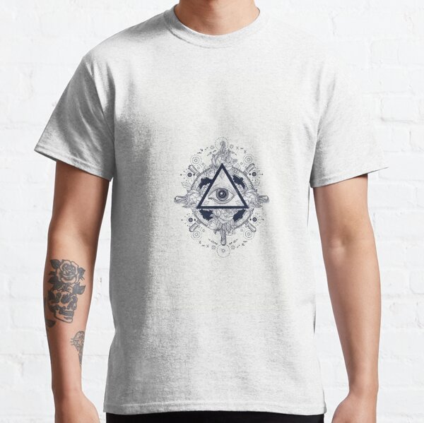 Premium Photo  Eye in triangle shape logo tattoo tshirt design