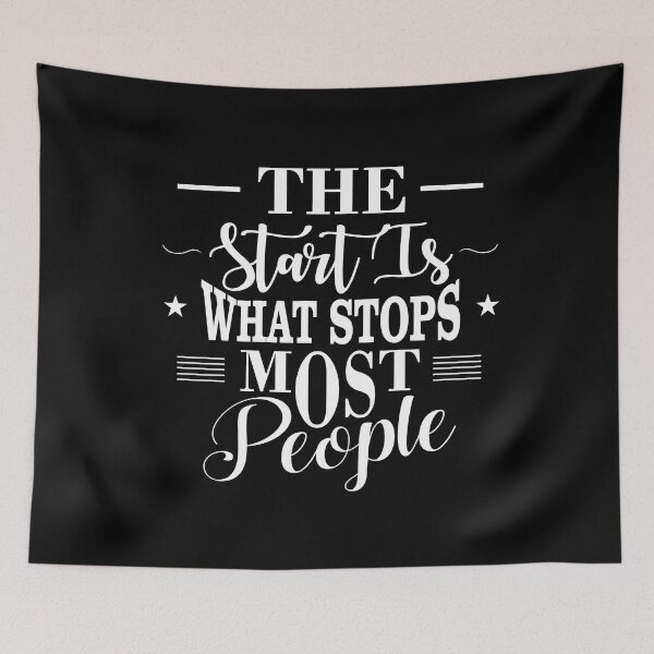 Item preview, The Start Is What Stops Most People (Black) designed and sold by blackversusred.