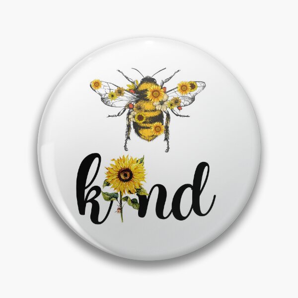 Item preview, "bee kind" Flowers and bees pun sticker gift for wife gift for gilfriend gift for flower lovers for botanists for bee lovers designed and sold by GhostAmine.
