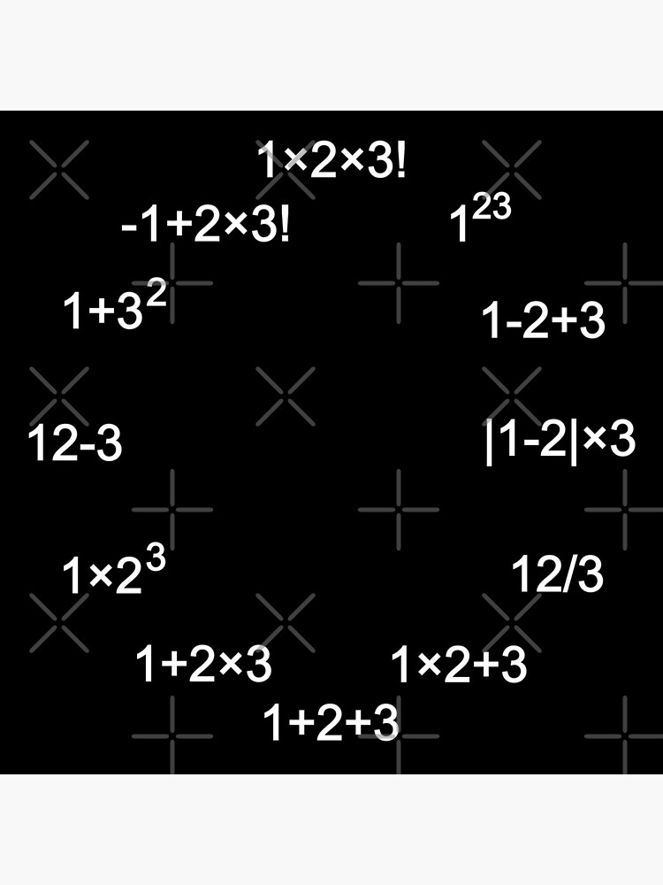 Thumbnail 4 of 4, Clock, Math is Easy as One, Two, Three Clock with White Digits designed and sold by Shapes-Mania.